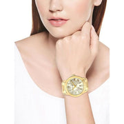  Shop Authentic Michael Kors Layton Chronograph Gold Dial Gold Steel Strap Watch for Women - MK5959 - Luxxuri