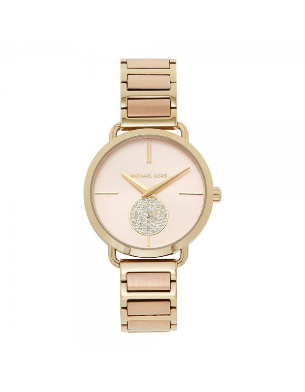  Shop Authentic Michael Kors Portia Rose Gold Dial Two Tone Steel Strap Watch for Women - MK3706 - Luxxuri