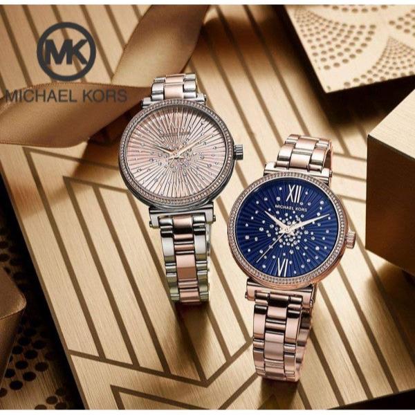  Shop Authentic Michael Kors Sofie Analog Quartz Blue Dial Rose Gold Steel Strap Watch For Women - MK3971 - Luxxuri