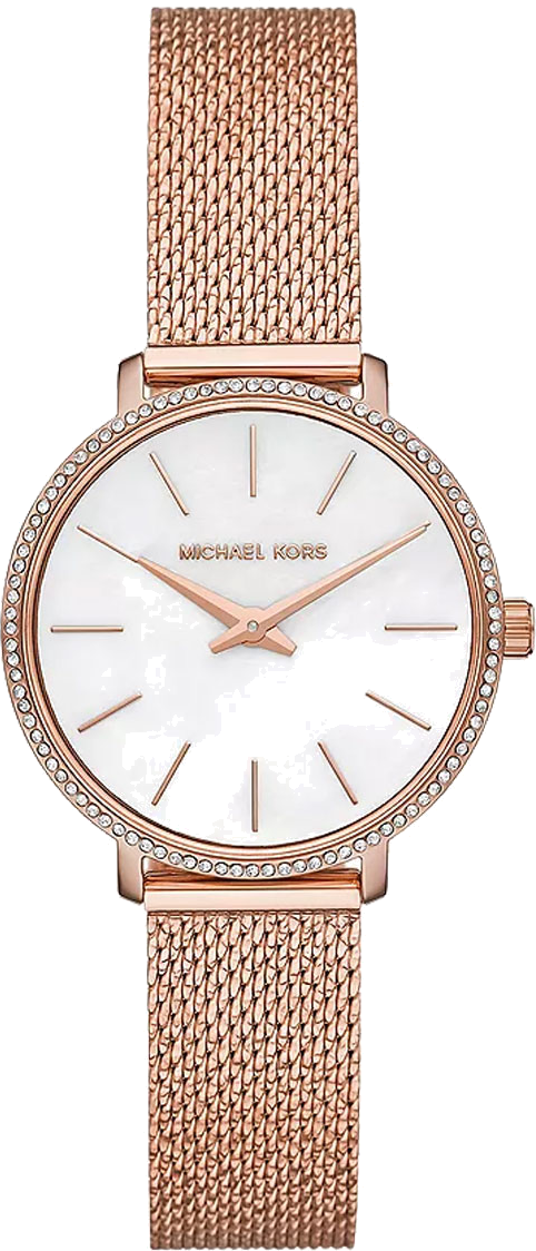  Shop Authentic Michael Kors Pyper Quartz Mother of Pearl White Dial Rose Gold Mesh Strap Watch For Women - MK4588 - Luxxuri
