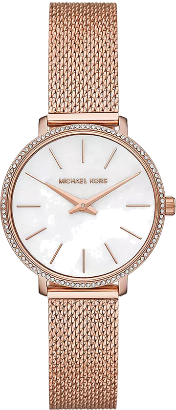  Shop Authentic Michael Kors Pyper Quartz Mother of Pearl White Dial Rose Gold Mesh Strap Watch For Women - MK4588 - Luxxuri
