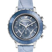  Shop Authentic Swarovski Octea Lux Chrono Blue Dial Blue Leather Strap Watch for Women - 5580600 - Luxxuri