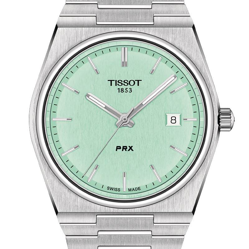  Shop Authentic Tissot PRX Quartz Light Green Dial Silver Steel Strap Watch for Men - T137.410.11.091.01 - Luxxuri