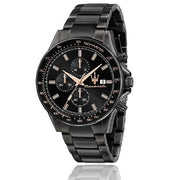  Shop Authentic Maserati SFIDA Chronograph Black Dial Black Steel Strap Watch For Men - R8873640011 - Luxxuri
