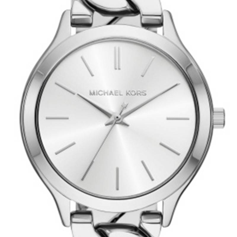  Shop Authentic Michael Kors Runway Three-Hand Silver Dial Silver Steel Strap Watch for Women - MK7474 - Luxxuri