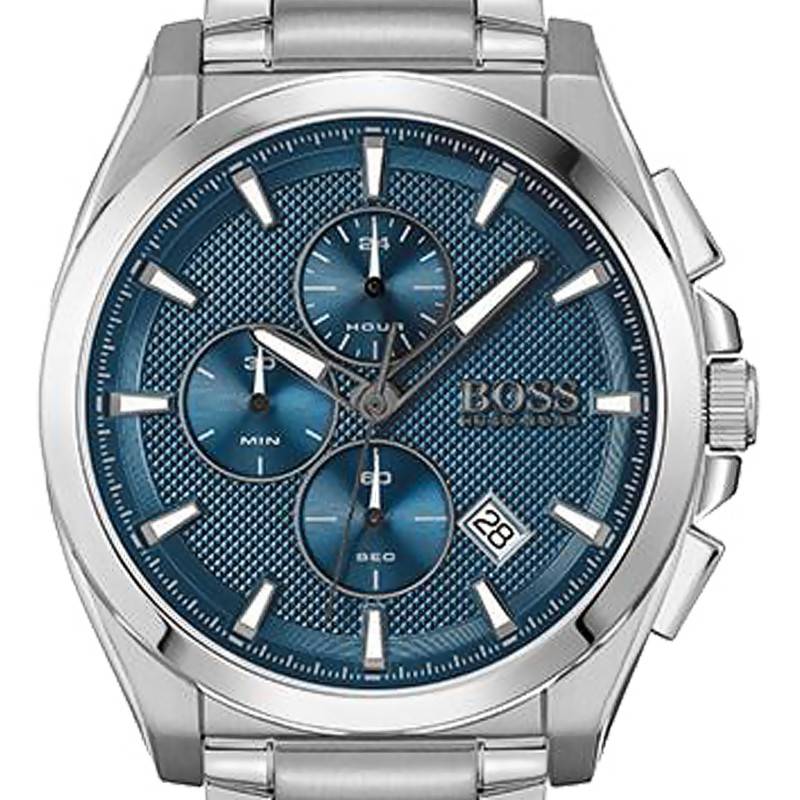  Shop Authentic Hugo Boss Grandmaster Blue Dial Silver Steel Strap Watch for Men - 1513884 - Luxxuri