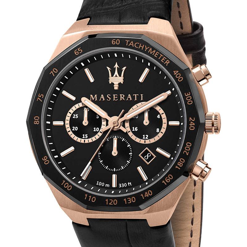  Shop Authentic Maserati Stile Black Matte Dial Black Leather Strap Watch For Men - R8871642001 - Luxxuri