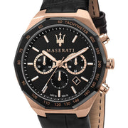  Shop Authentic Maserati Stile Black Matte Dial Black Leather Strap Watch For Men - R8871642001 - Luxxuri