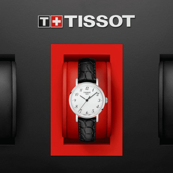  Shop Authentic Tissot Everytime Small White Dial Black Leather Strap Watch For Women - T109.210.16.032.00 - Luxxuri