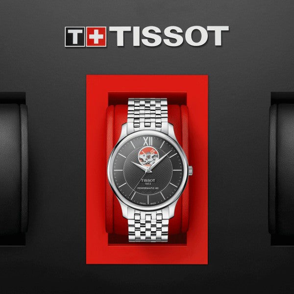  Shop Authentic Tissot Tradition Automatic Open Heart Automatic Watch For Men - T063.907.11.058.00 - Luxxuri