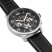  Shop Authentic Tommy Hilfiger Keagan Quartz Grey Dial Black Leather Strap Watch for Men - 1791289 - Luxxuri