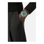  Shop Authentic Versace Greca Action Chronograph Quartz Green Dial Silver Steel Strap Watch for Men - VE3J00422 - Luxxuri