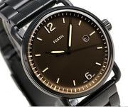  Shop Authentic Fossil The Commuter Brown Dial Black Steel Strap Watch for Men - FS5277 - Luxxuri