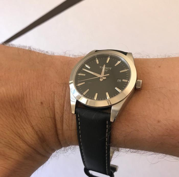  Shop Authentic Tissot Gentleman Black Dial Black Leather Strap Watch For Men - T127.410.16.051.00 - Luxxuri