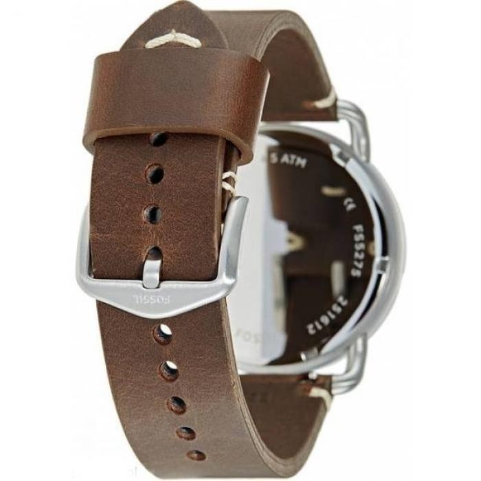  Shop Authentic Fossil The Commuter White Dial Brown Leather Strap Watch for Men - FS5275 - Luxxuri