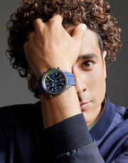  Shop Authentic Hugo Boss Globetrotter Blue Dial Blue Silicone Strap Watch for Men - 1513821 - Luxxuri