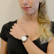  Shop Authentic Tissot Carson Premium Lady Silver Dial Black Leather Strap Watch For Women - T122.210.16.033.00 - Luxxuri