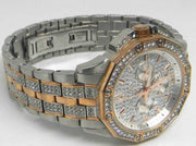  Shop Authentic Bulova Octova Crystal Silver Dial Two Tone Steel Strap Watch for Men - 98C133 - Luxxuri