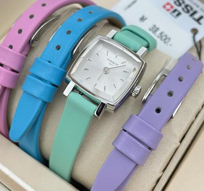  Shop Authentic Tissot T Lady Lovely Square Silver Dial Light Green Leather Strap Watch for Women - T058.109.16.031.01 - Luxxuri