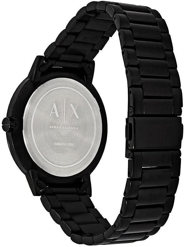 Shop Authentic Armani Exchange Cayde Analog Black Dial Black Steel Strap Watch For Men - AX2701 - Luxxuri