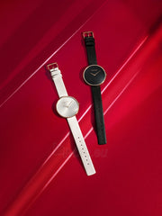  Shop Authentic Calvin Klein Full Moon White Dial White Leather Strap Watch for Women - K8Y231L6 - Luxxuri