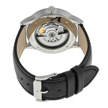  Shop Authentic Movado 1881 Automatic Blue Dial Black Leather Strap Watch For Men - 606874 - Luxxuri