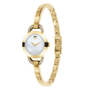  Shop Authentic Movado Rondiro Mother of Pearl Dial Gold Steel Strap Watch For Women - 0606889 - Luxxuri