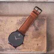  Shop Authentic Movado Museum Classic Black Dial Brown Leather Strap Watch for Men - 0607198 - Luxxuri