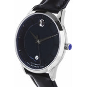  Shop Authentic Movado 1881 Automatic Blue Dial Black Leather Strap Watch For Men - 606874 - Luxxuri