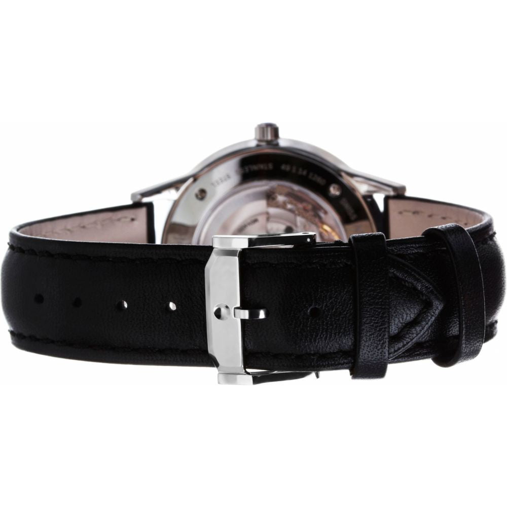  Shop Authentic Movado 1881 Automatic Blue Dial Black Leather Strap Watch For Men - 606874 - Luxxuri
