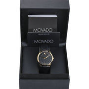  Shop Authentic Movado 1881 Automatic Black Dial Black Leather Strap Watch For Men - 606875 - Luxxuri