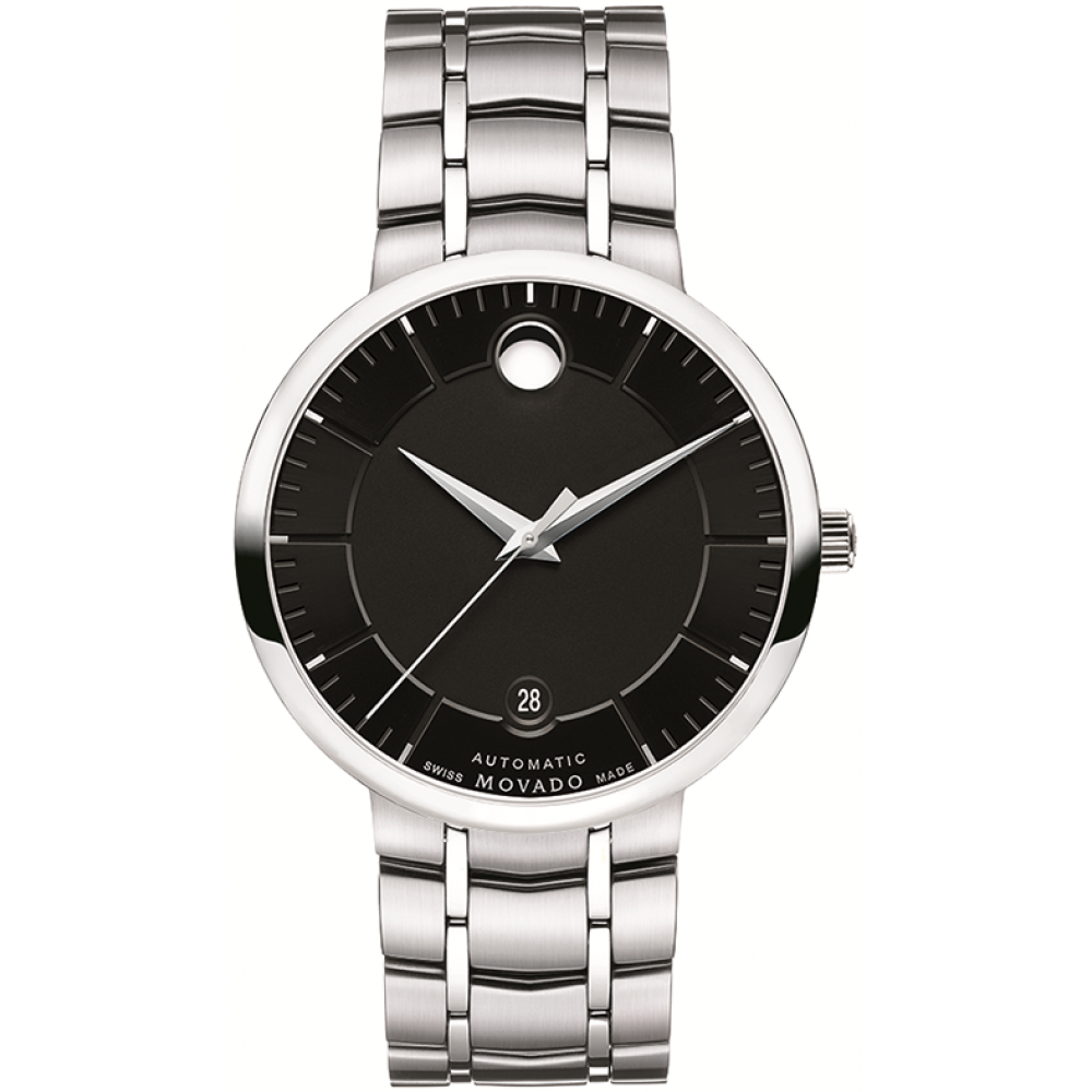  Shop Authentic Movado 1881 Automatic Black Dial Silver Steel Strap Watch for Men - 606914 - Luxxuri