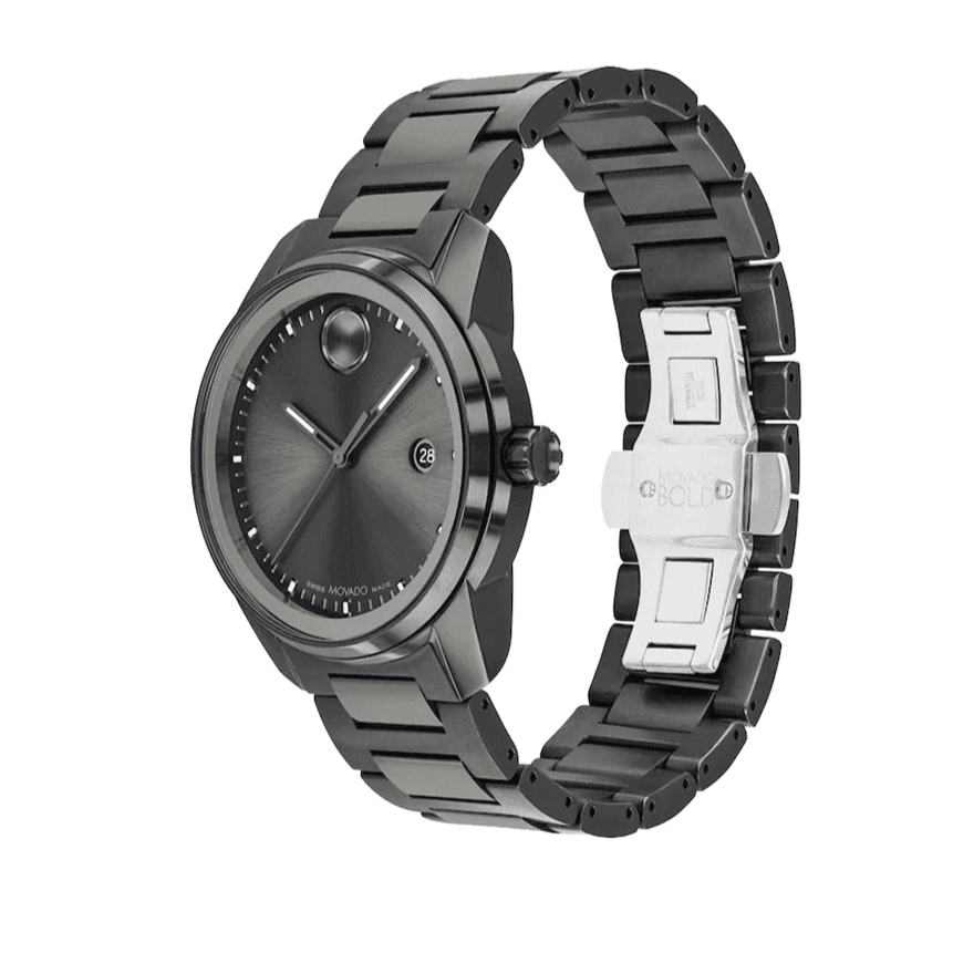  Shop Authentic Movado Bold Verso Grey Dial Grey Steel Strap Watch for Men - 3600860 - Luxxuri