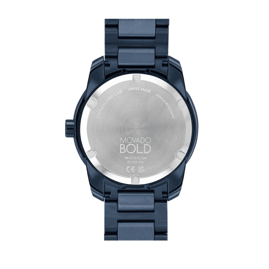  Shop Authentic Movado Bold Verso Blue Dial Blue Steel Strap Watch for Men - 3600862 - Luxxuri