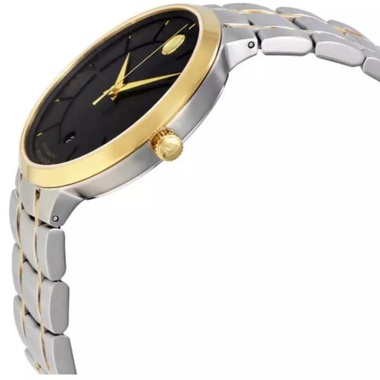  Shop Authentic Movado 1881 Automatic Black Dial Two Tone Steel Strap Watch For Men - 0606916 - Luxxuri