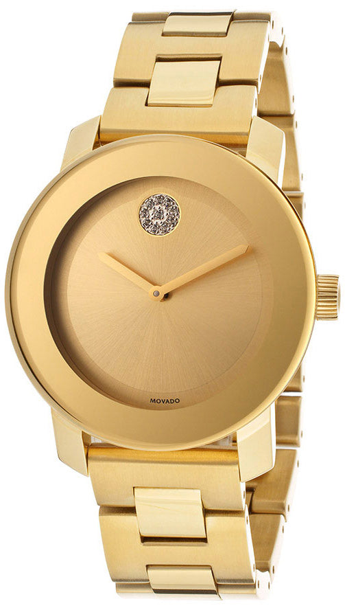  Shop Authentic Movado Bold Gold Dial Yellow Gold Steel Strap Watch for Women - 3600104 - Luxxuri