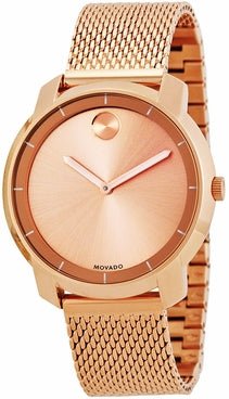  Shop Authentic Movado Bold Rose Gold Dial Rose Gold Mesh Bracelet Watch For Women - 3600243 - Luxxuri
