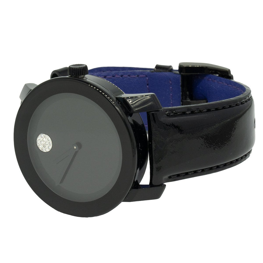  Shop Authentic Movado Bold Black Dial Black Leather Strap Watch for Women - 3600483 - Luxxuri