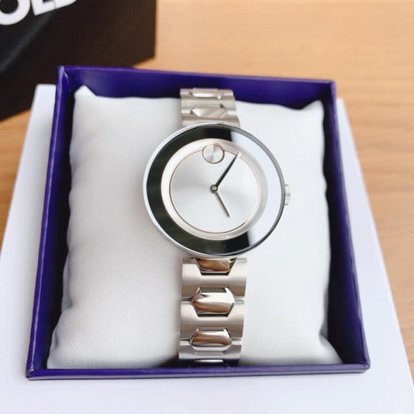  Shop Authentic Movado Bold Silver Dial Silver Steel Strap Watch For Women - 3600381 - Luxxuri