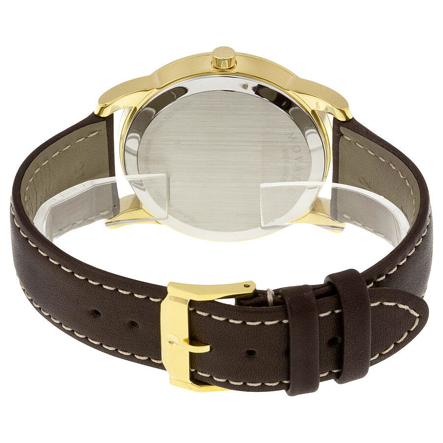  Shop Authentic Movado Museum Classic Brown Dial Brown Leather Strap Watch For Men - 0606880 - Luxxuri