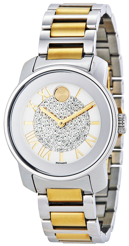  Shop Authentic Movado Bold Silver Dial Two Tone Steel Strap Watch For Women - 3600256 - Luxxuri