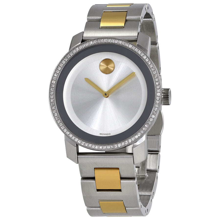  Shop Authentic Movado Bold Diamonds Silver Dial Two Tone Steel Strap Watch for Women - 3600451 - Luxxuri
