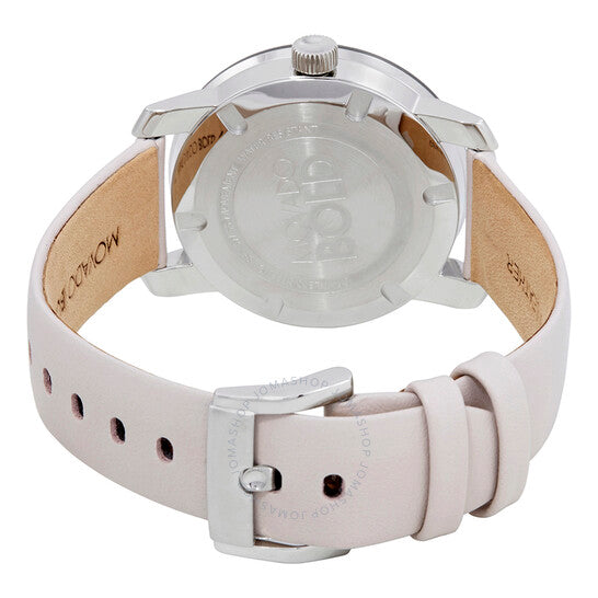  Shop Authentic Movado Bold Glitter Silver Dial Pink Leather Strap Watch For Women - 3600522 - Luxxuri