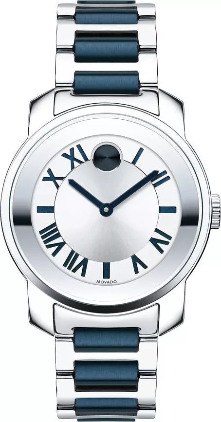  Shop Authentic Movado Bold Silver Dial Two Tone Steel Strap Watch For Women - 3600354 - Luxxuri