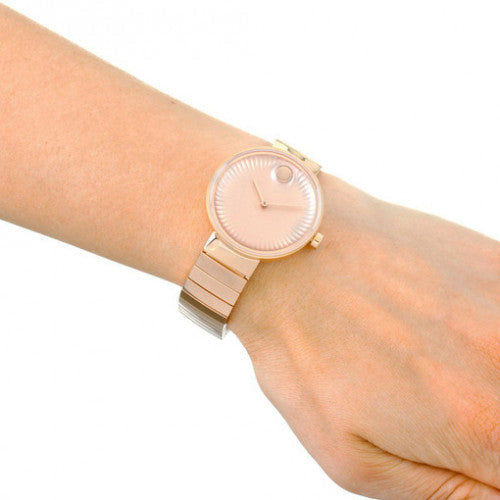  Shop Authentic Movado Edge Rose Gold Dial Rose Gold Steel Strap Watch for Women - 3680013 - Luxxuri