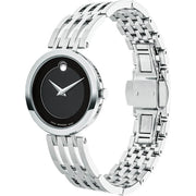  Shop Authentic Movado Esperanza 28mm Black Dial Silver Steel Strap Watch For Women - 0607051 - Luxxuri