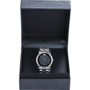  Shop Authentic Movado Museum Classic Black Dial Silver Steel Strap Watch For Men - 606504 - Luxxuri