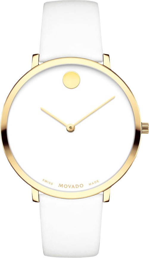  Shop Authentic Movado 70th Anniversary Limited Edition White Dial White Leather Strap Watch For Women - 0607138 - Luxxuri