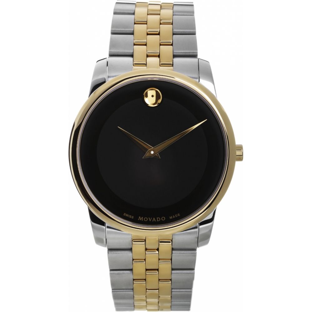  Shop Authentic Movado Museum Classic Black Dial Two Tone Steel Strap Watch For Men - 606899 - Luxxuri