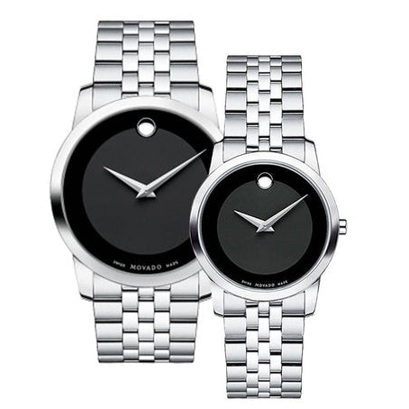  Shop Authentic Movado Museum Classic Black Dial Silver Steel Strap Watch For Women - 0606505 - Luxxuri